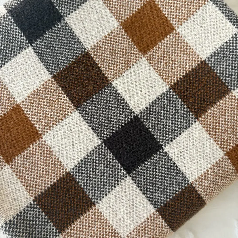 LOFT Petite Plaid Sweater Vest Retro 70s Style Lightweight Cotton Knit - Picture 7 of 7